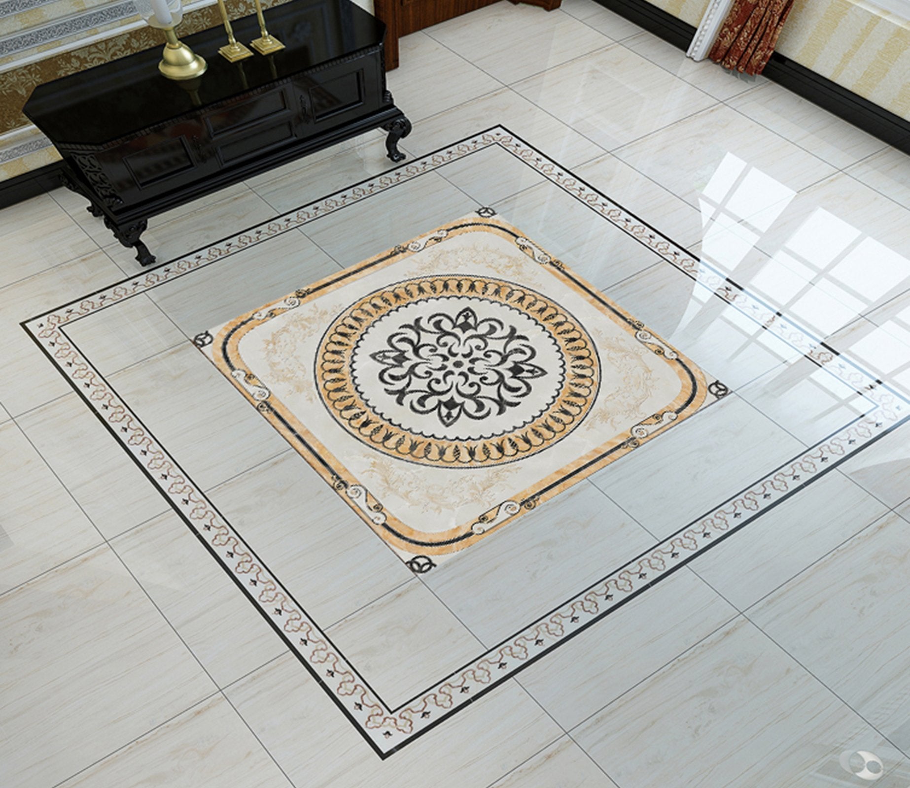 3D Square Pattern WG458 Floor Mural Wallpaper AJ Wallpaper 2 