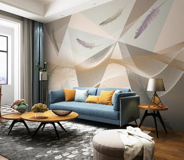 3D Purple Feathers WC1352 Wall Murals