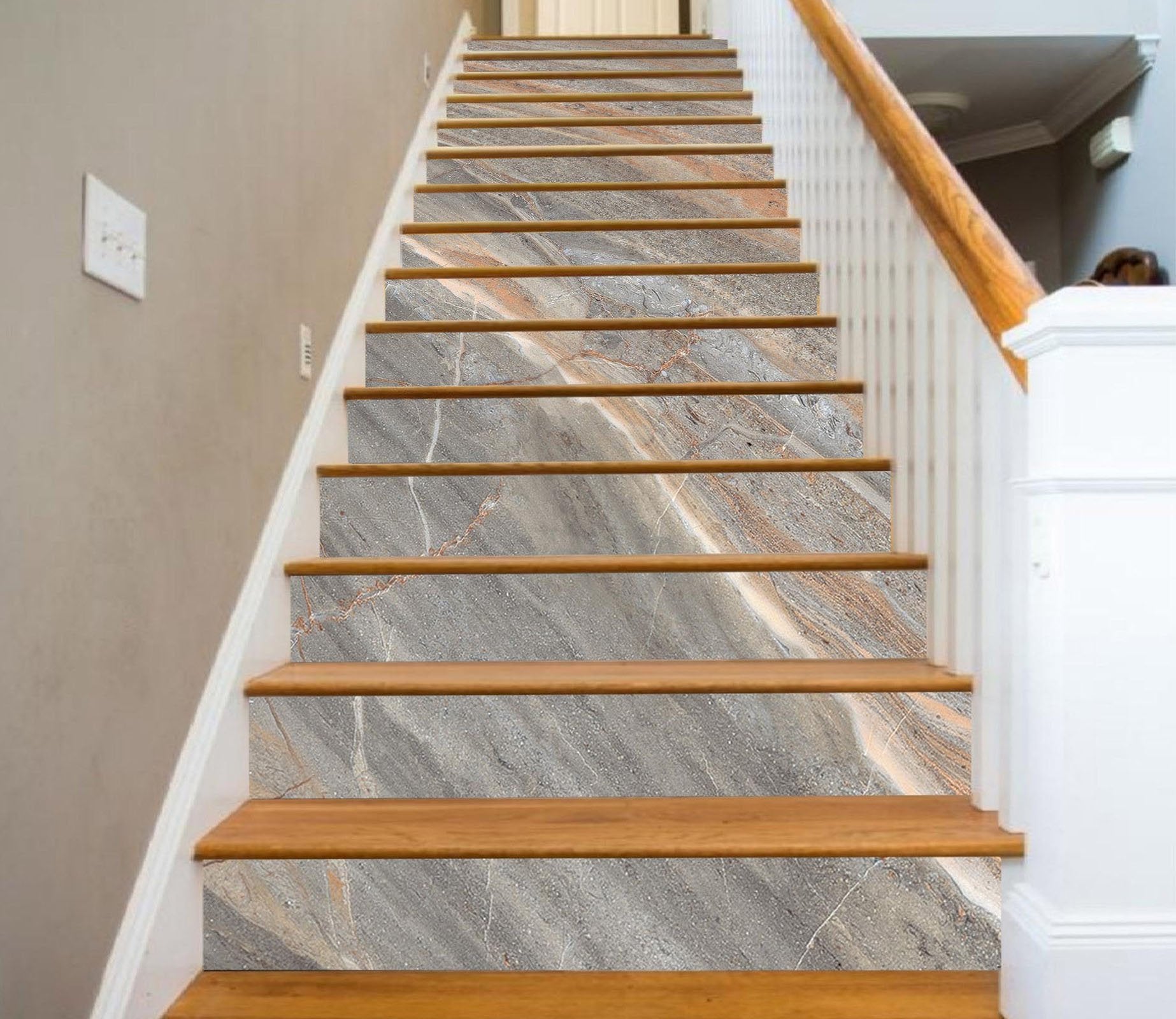 3D Transparent Stone 5876 Marble Tile Texture Stair Risers Wallpaper AJ Wallpaper 