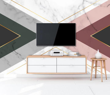 3D Morandi Stacked Triangles 764 Wall Murals