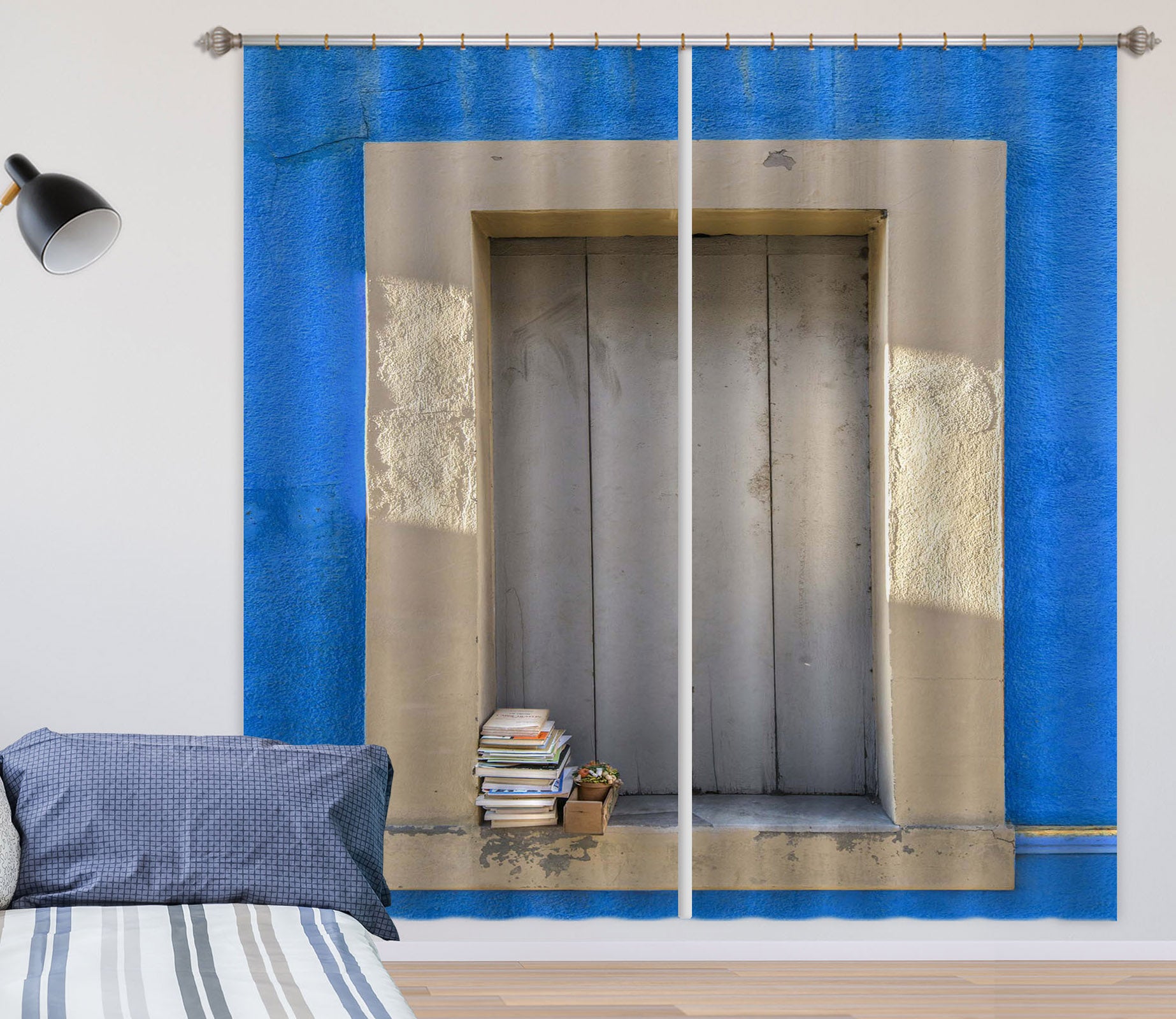 3D Gray Pattern 061 Marco Carmassi Curtain Curtains Drapes
