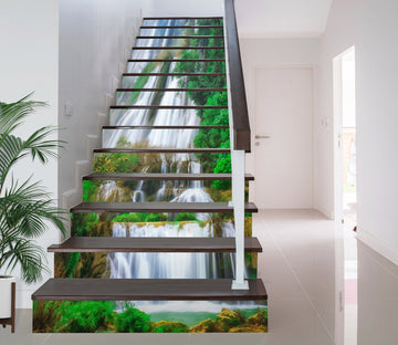 3D Torrential Waterfall 369 Stair Risers