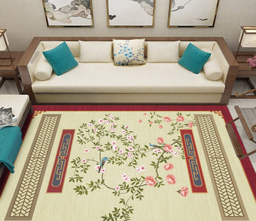 3D Flower Bird WG316 Non Slip Rug Mat Mat AJ Creativity Home 