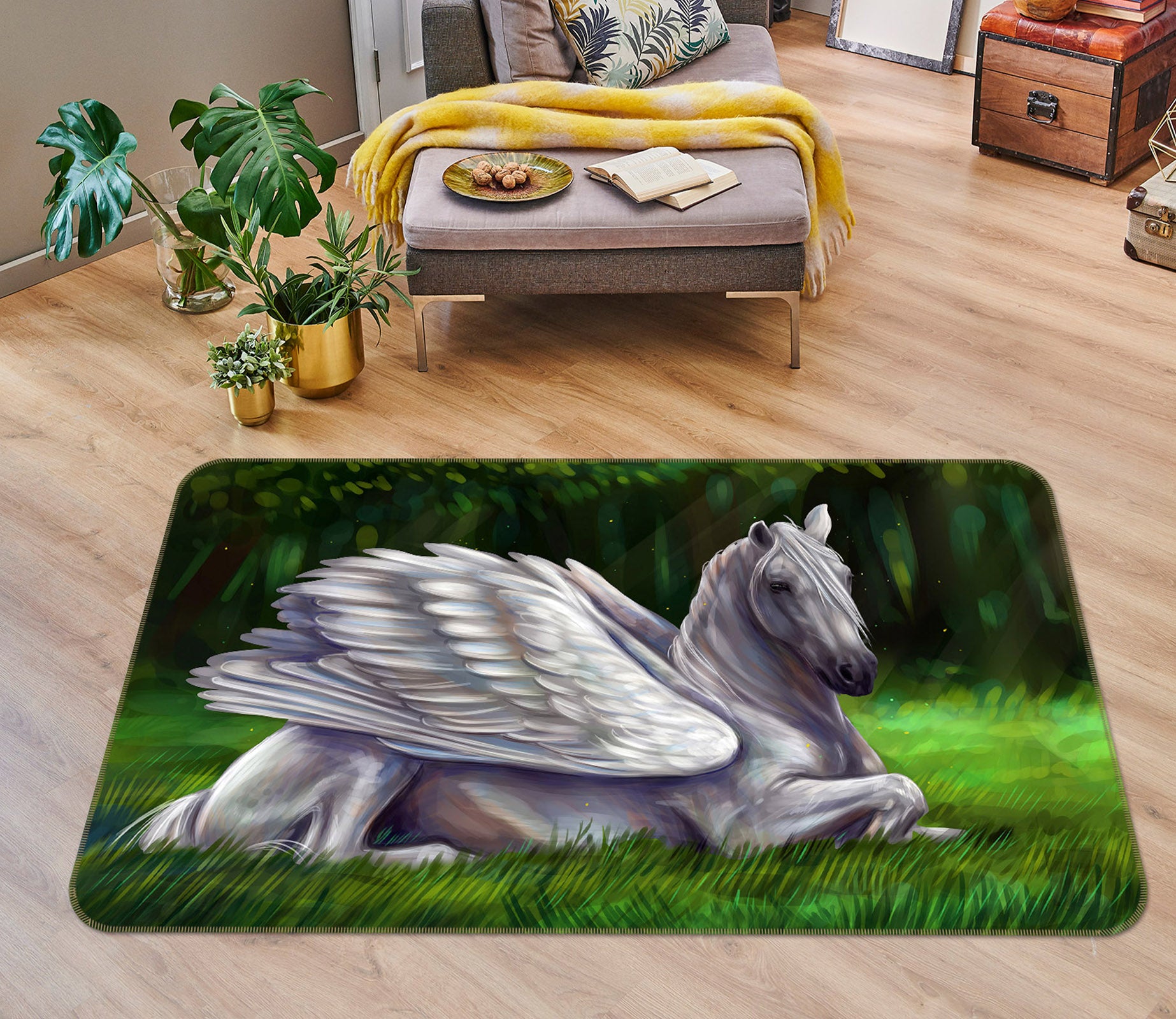 3D Pegasus Lawn 119 Animal Non Slip Rug Mat
