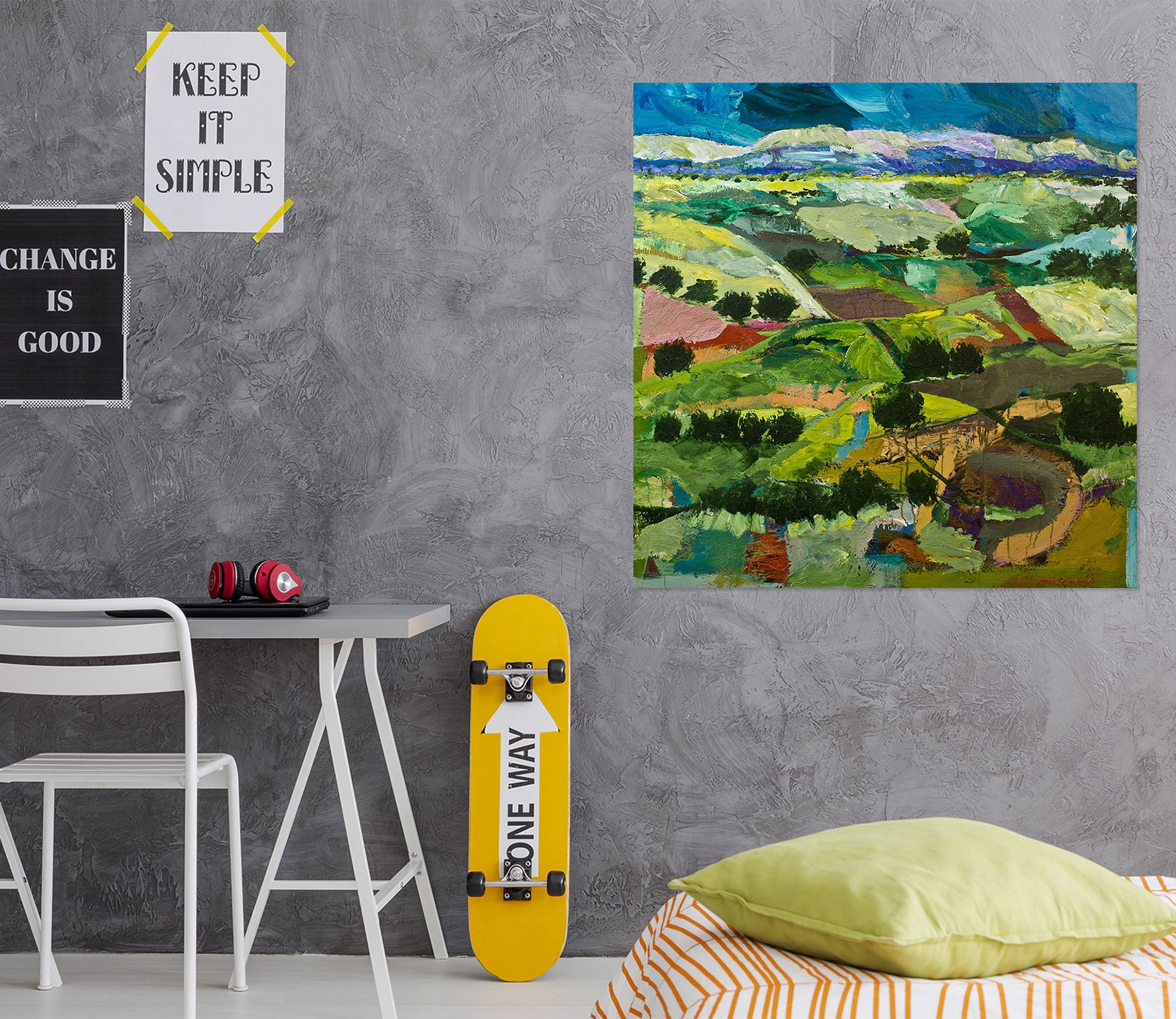 3D Green Field 186 Allan P. Friedlander Wall Sticker