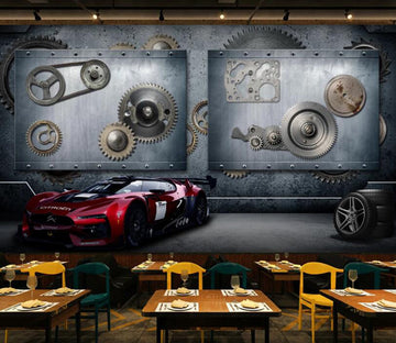 3D Mechanical Runner 509 Wall Murals