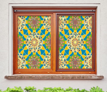 3D Graphic Pattern 190 Window Film Print Sticker Cling Stained Glass UV Block