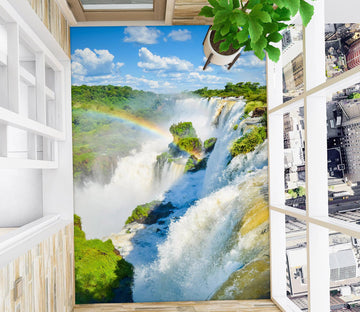 3D Rainbow And Waterfall 596 Floor Mural  Wallpaper Murals Rug & Mat Print Epoxy waterproof bath floor