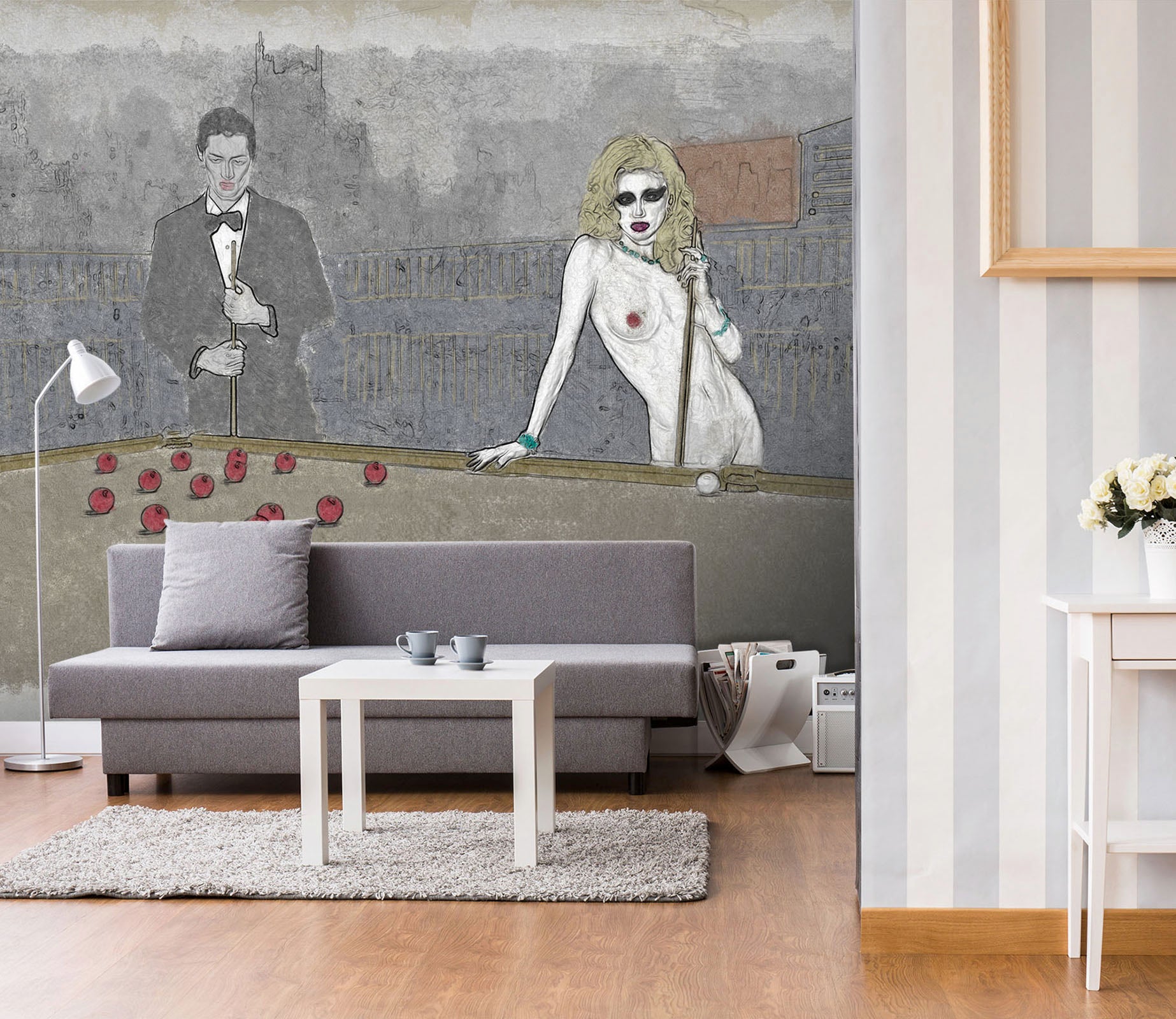 3D Oil Painting Dating Couple 1412 Marco Cavazzana Wall Mural Wall Murals