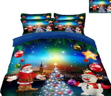 3D Santa Snowman 31200 Christmas Quilt Duvet Cover Xmas Bed Pillowcases