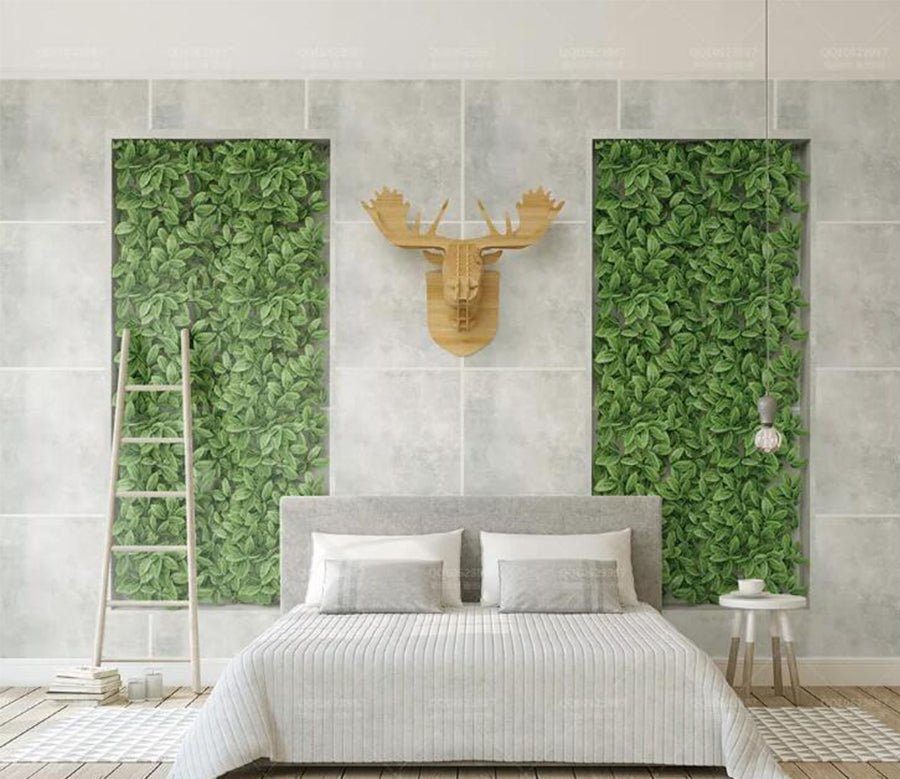 3D Deer Head WC186 Wall Murals