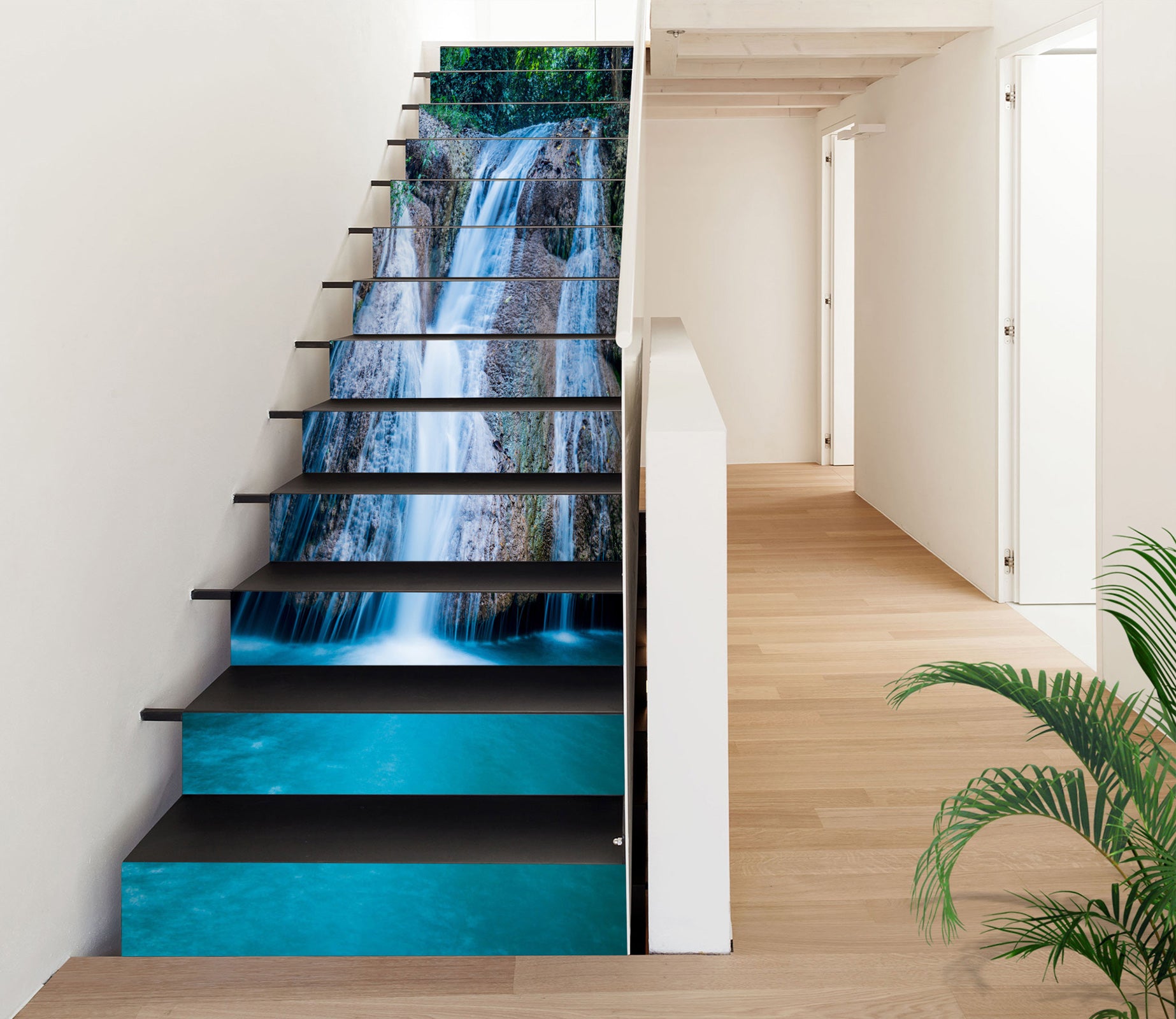 3D Qingliang Mountain Waterfall 403 Stair Risers