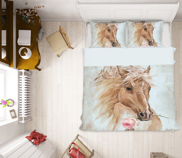 3D Flower Rose horse 2137 Debi Coules Bedding Bed Pillowcases Quilt