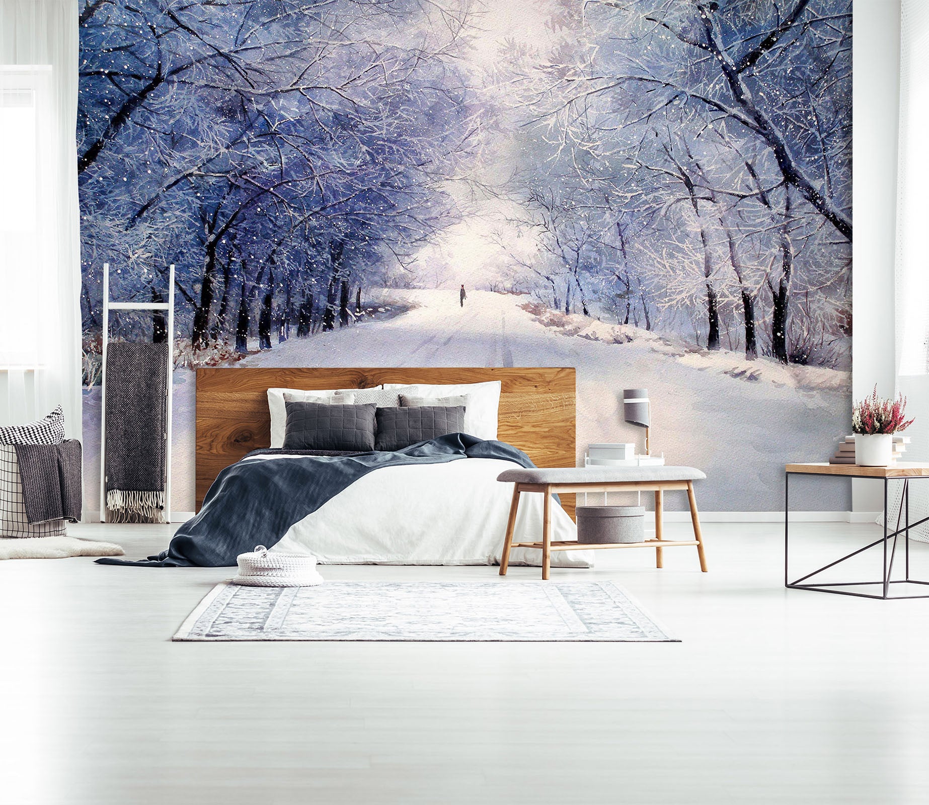 3D Snow Forest 1748 Wall Murals