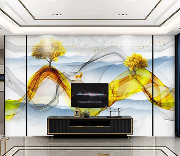 3D Ribbon Trees 217 Wall Murals
