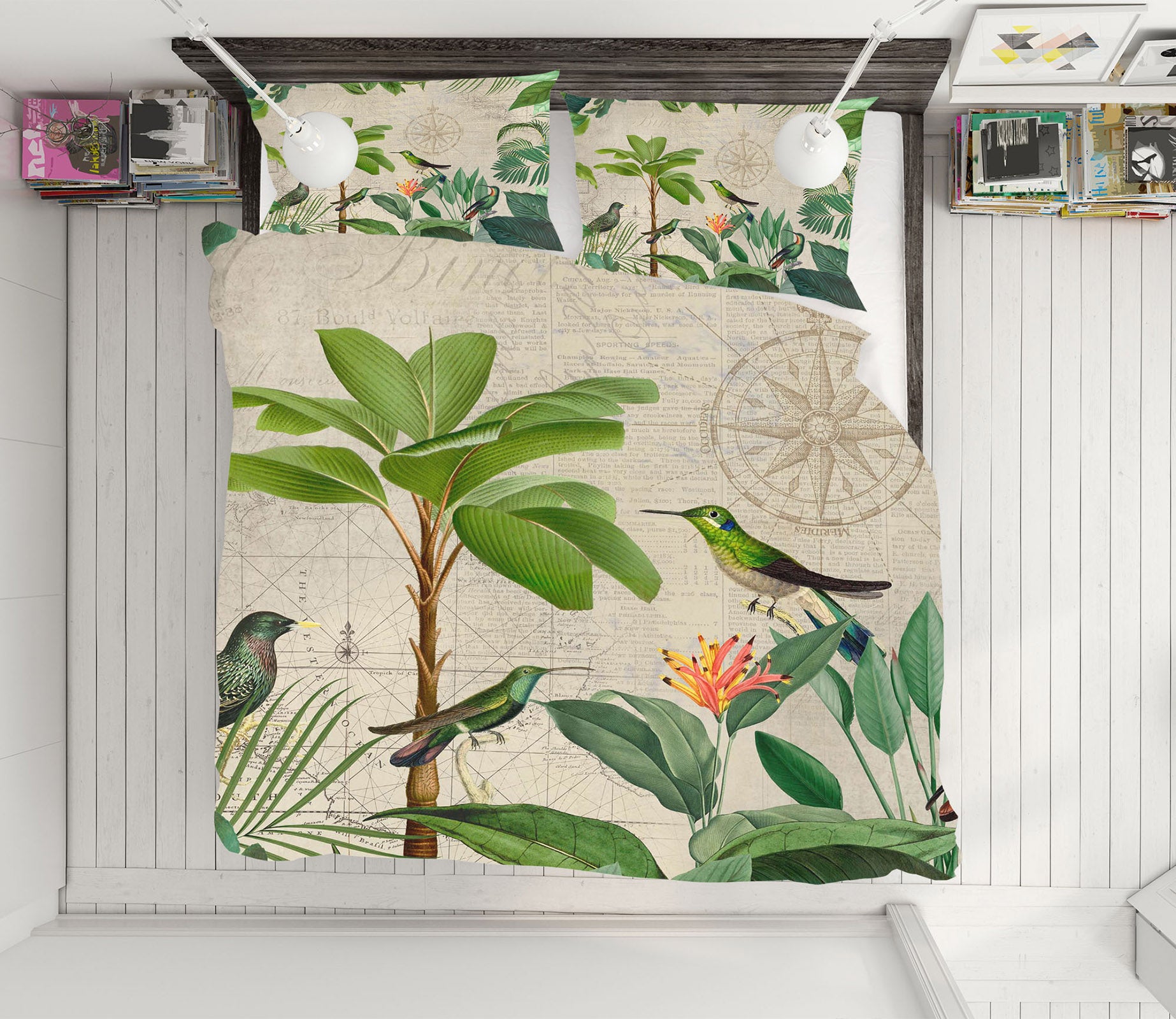 3D Coconut Tree Bird 120 Andrea haase Bedding Bed Pillowcases Quilt