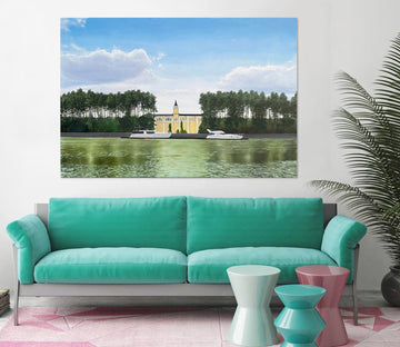 3D Lake Building Trees 10059 Marina Zotova Wall Sticker
