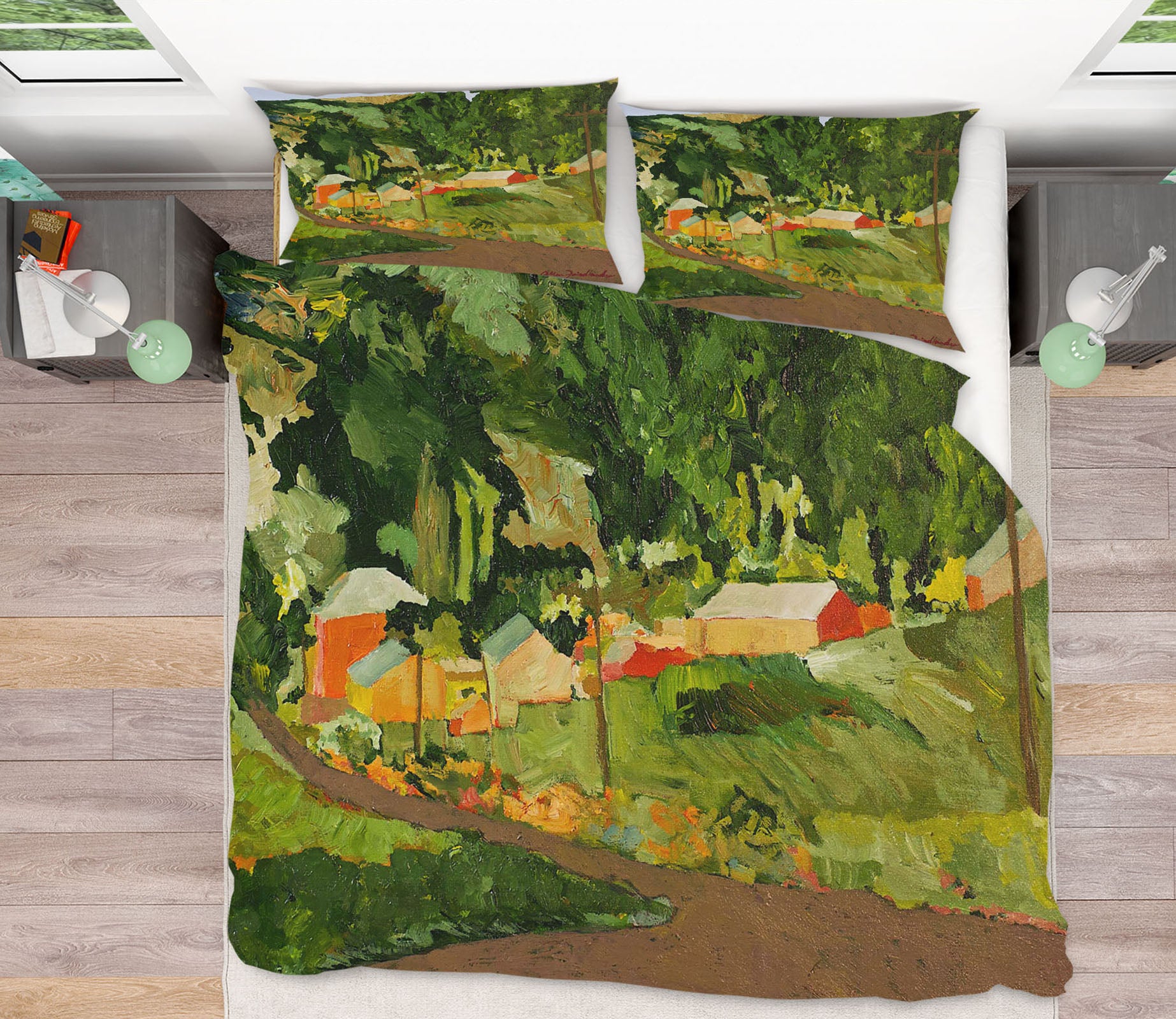 3D Forest House 1054 Allan P. Friedlander Bedding Bed Pillowcases Quilt