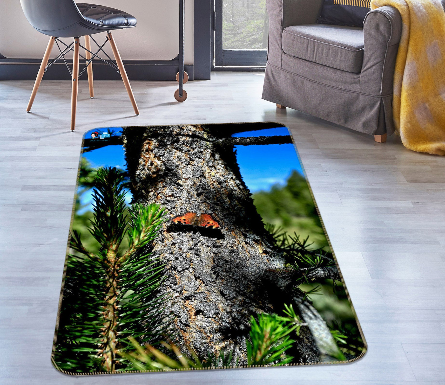 3D Alpine Butterfly 62229 Kathy Barefield Rug Non Slip Rug Mat
