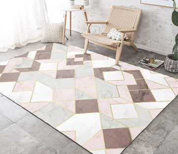 3D Colored Geometric Pattern WG320 Non Slip Rug Mat Mat AJ Creativity Home 