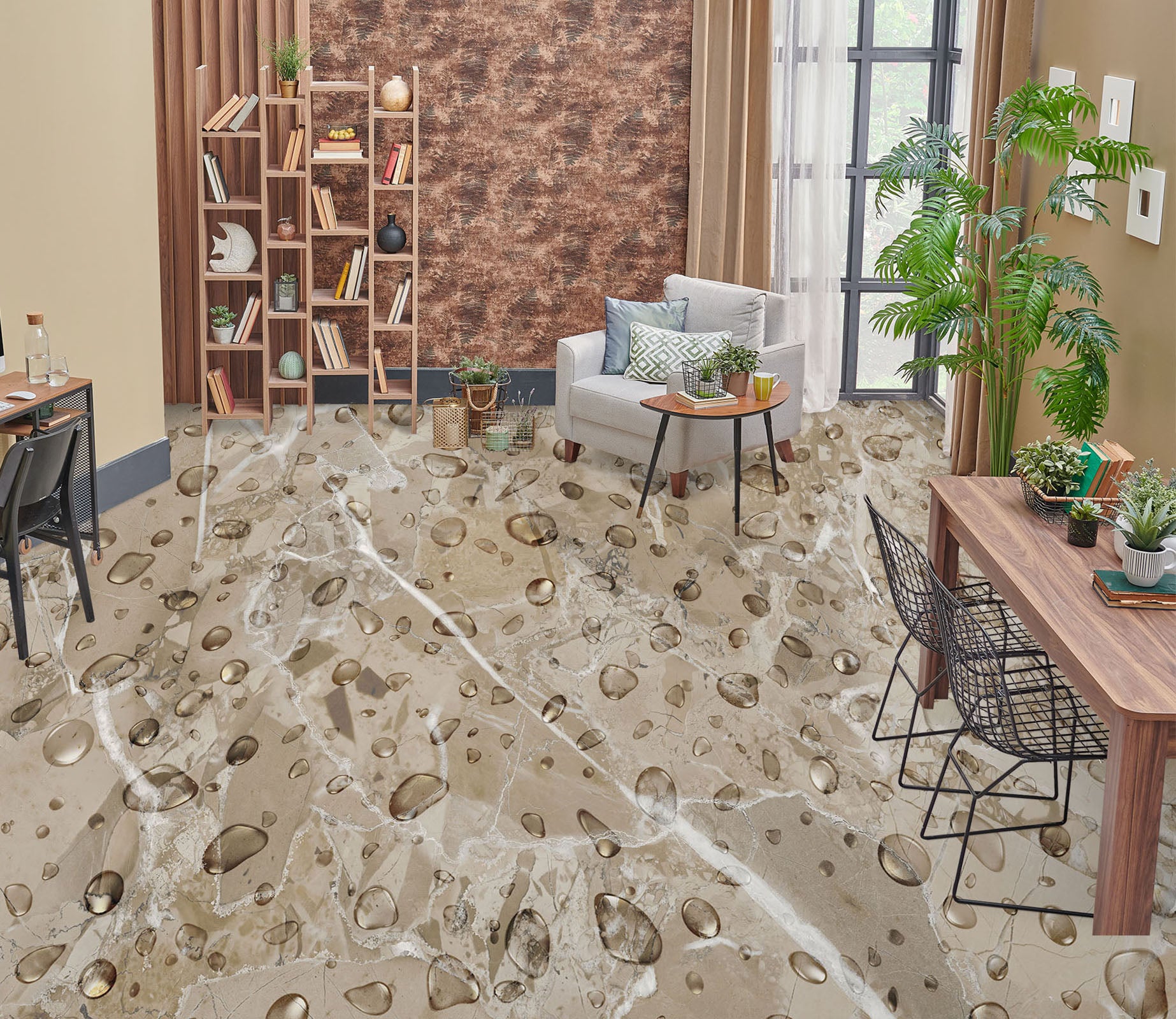 3D Water Drop Art 257 Floor Mural  Wallpaper Murals Rug & Mat Print Epoxy waterproof bath floor