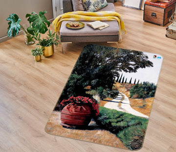 3D Trees Path 11166 Matthew Holden Bates Rug Non Slip Rug Mat