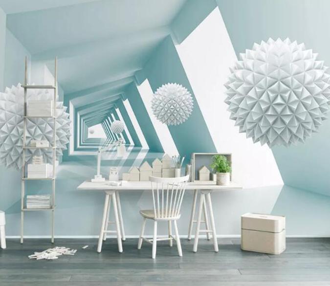 3D White Ball 241 Wall Murals Wallpaper AJ Wallpaper 2 