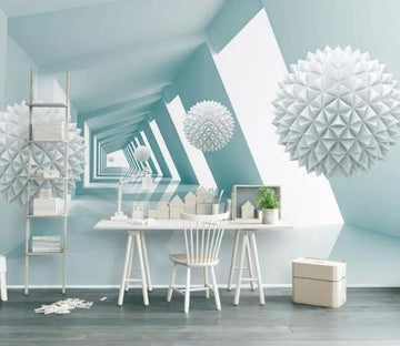 3D White Ball 241 Wall Murals Wallpaper AJ Wallpaper 2 