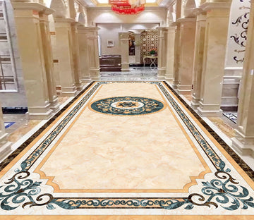 3D Colored Flowers Round WG680 Floor Mural Wallpaper AJ Wallpaper 2 