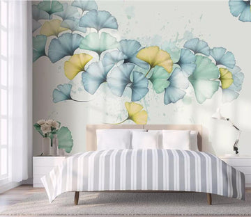 3D Ginkgo Leaves WC40 Wall Murals Wallpaper AJ Wallpaper 2 