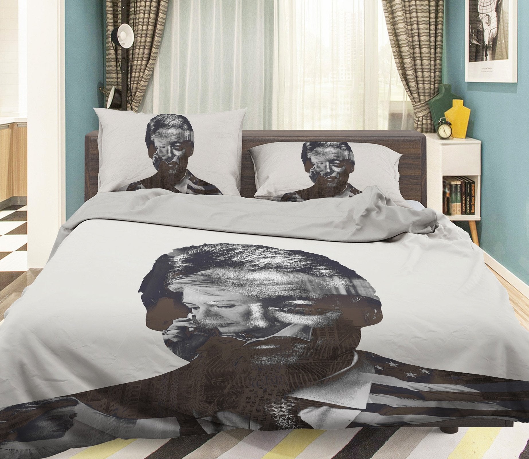 3D Billclinton Handsome 2048 Marco Cavazzana Bedding Bed Pillowcases Quilt Quiet Covers AJ Creativity Home 