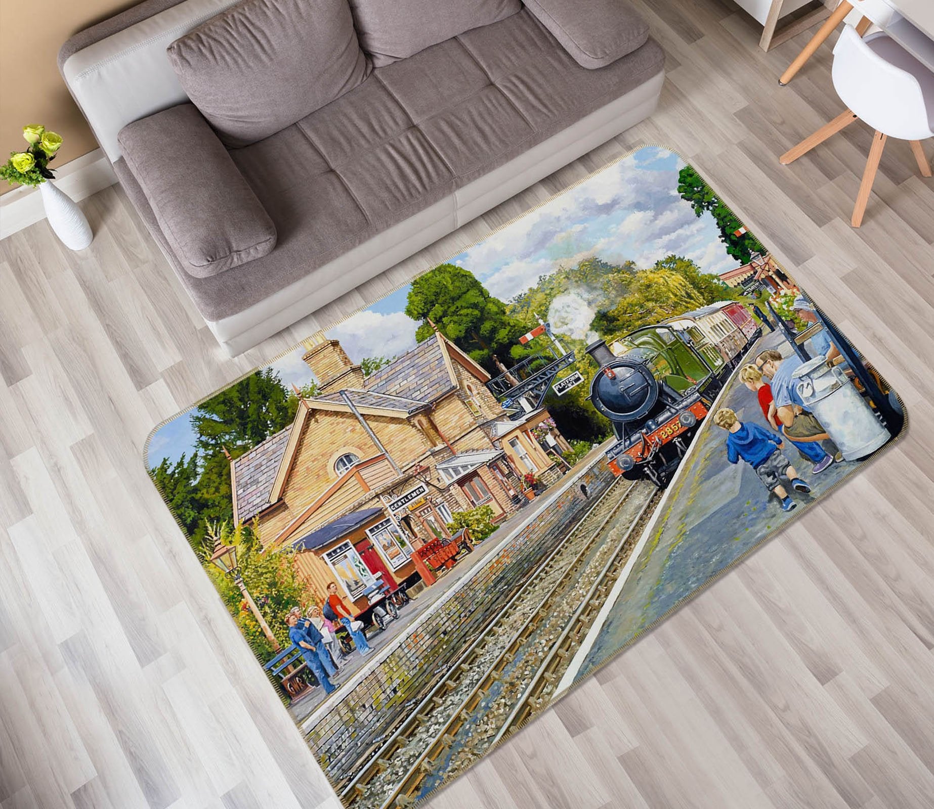 3D Beautiful Town 1077 Trevor Mitchell Rug Non Slip Rug Mat Mat AJ Creativity Home 
