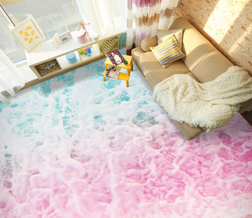 3D Pink Green Sea 898 Floor Mural  Wallpaper Murals Rug & Mat Print Epoxy waterproof bath floor