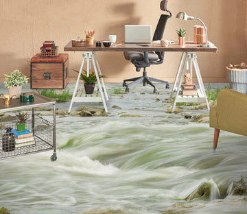 3D Fierce Green River 1069 Floor Mural