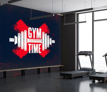3D Dumbbell Time 100 Wall Murals Wallpaper AJ Wallpaper 2 