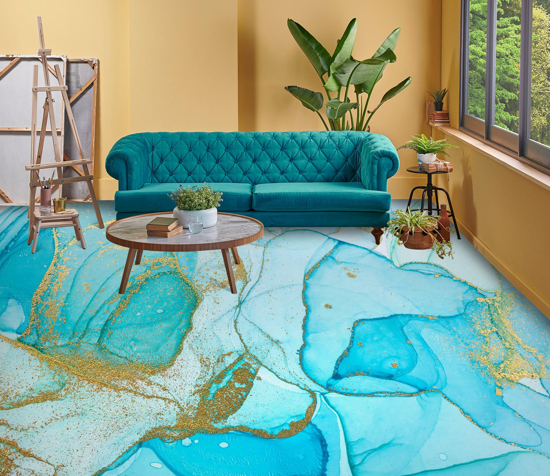 3D Dreamy Blue Art 1175 Floor Mural  Wallpaper Murals Self-Adhesive Removable Print Epoxy