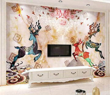 3D Colored Fawn 620 Wall Murals Wallpaper AJ Wallpaper 2 