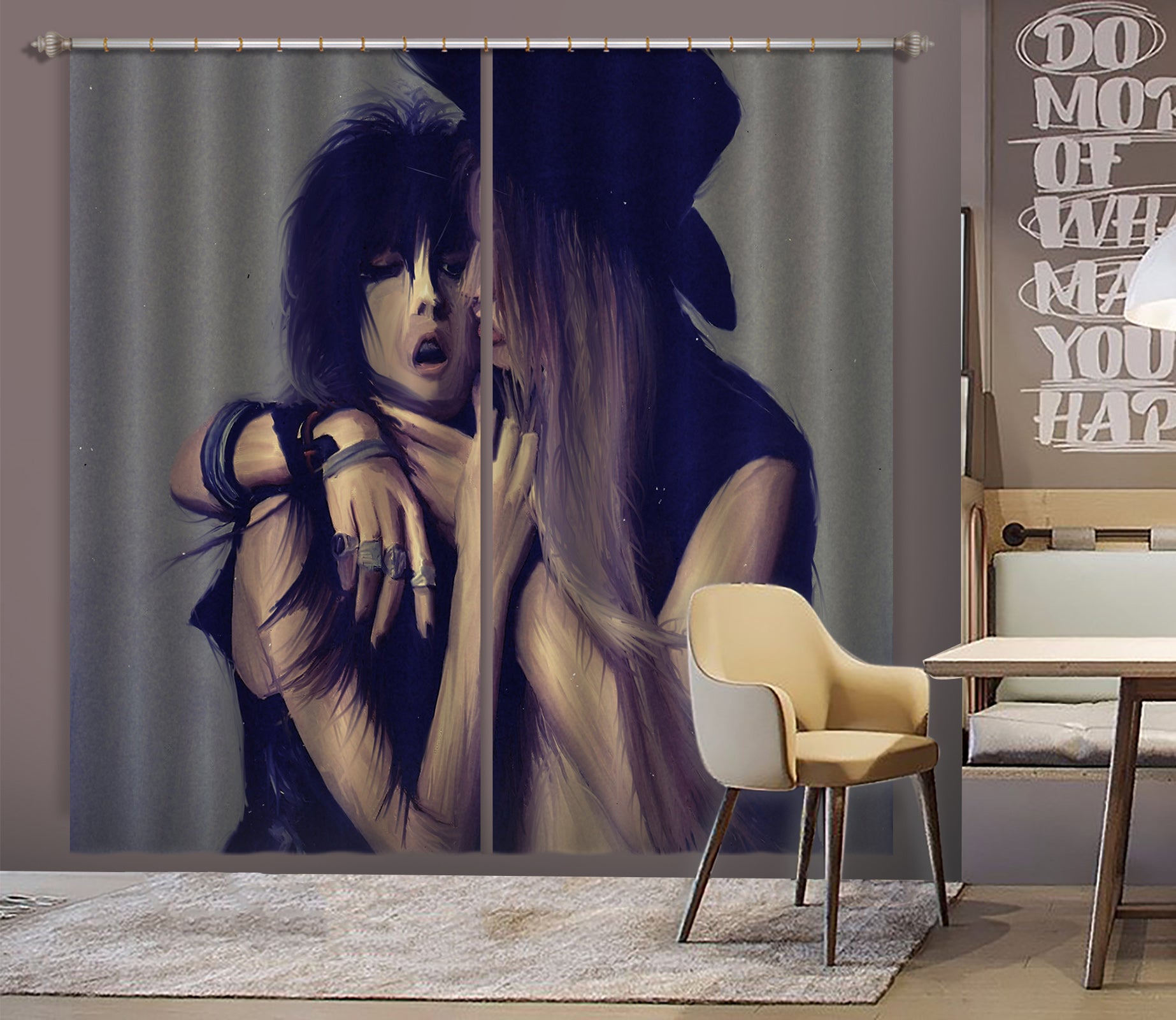 3D Fashion Couple 051 Marco Cavazzana Curtain Curtains Drapes