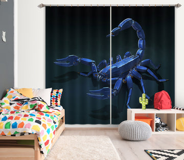 3D Metal Scorpion 053 Vincent Hie Curtain Curtains Drapes