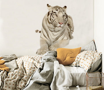 3D Black And White Striped Tiger 042 Animals Wall Stickers Wallpaper AJ Wallpaper 