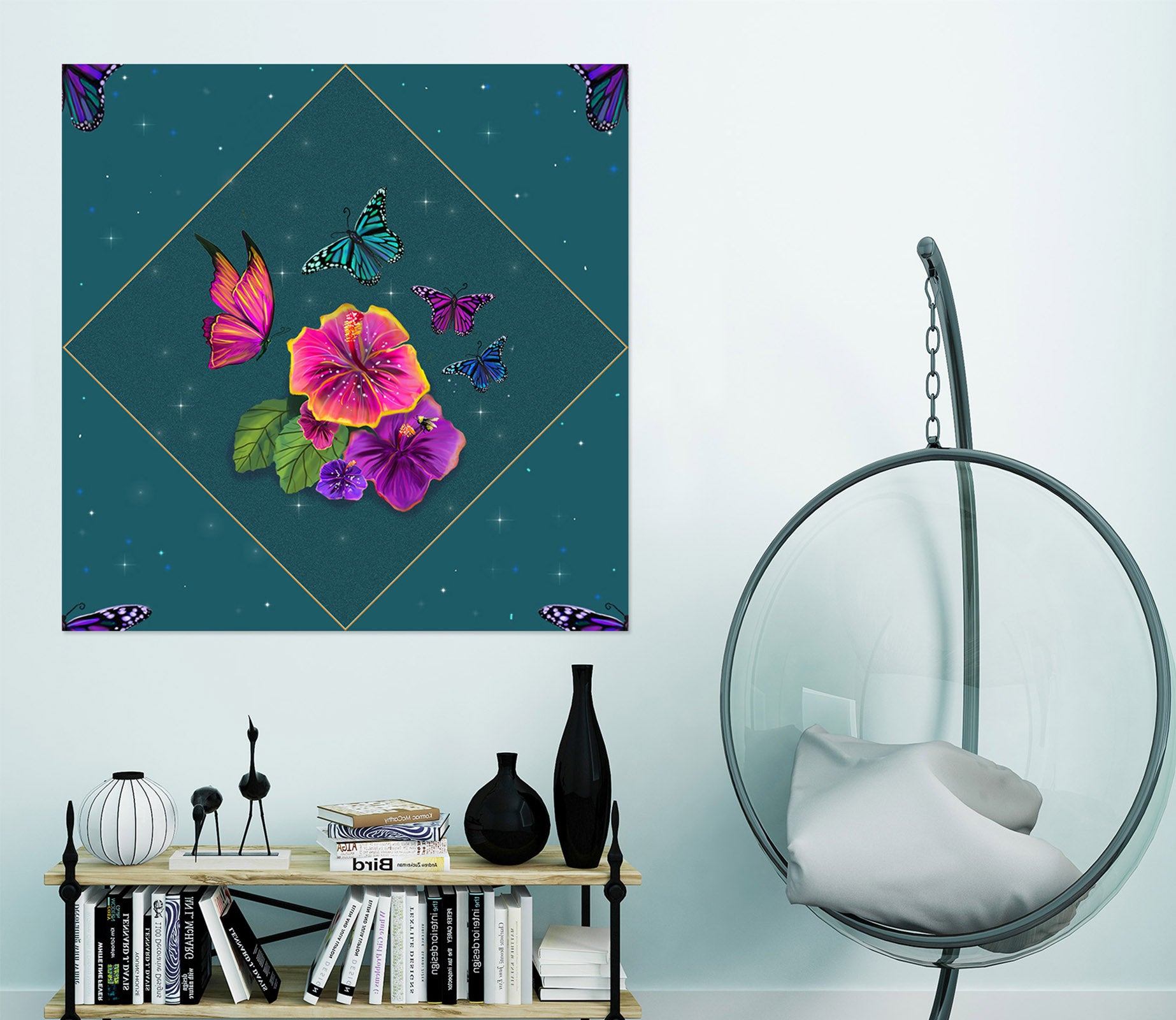 3D Magic Flower 118 Rose Catherine Khan Wall Sticker