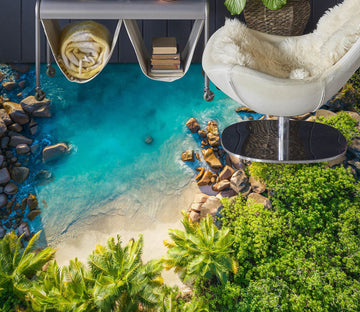 3D Blue Sea And Green Plants 156 Floor Mural  Wallpaper Murals Rug & Mat Print Epoxy waterproof bath floor