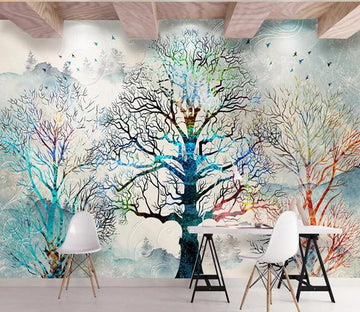 3D Colored Branches 613 Wall Murals Wallpaper AJ Wallpaper 2 