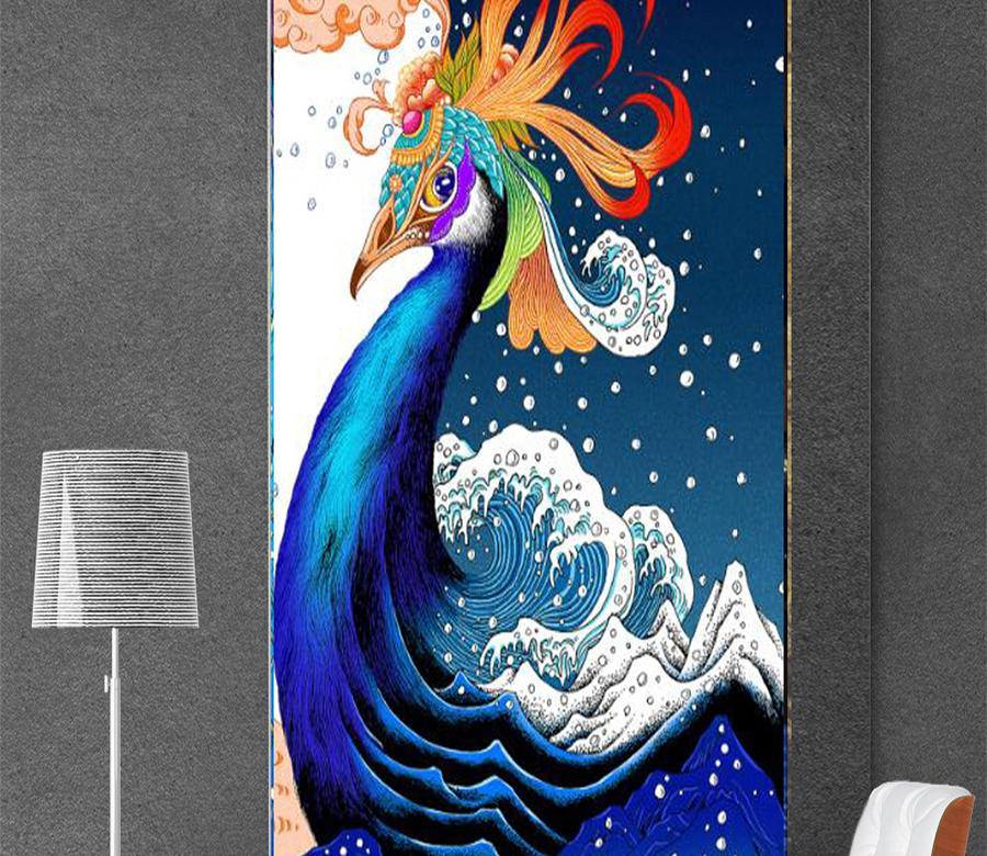 3D Blue Peacock 496 Wall Murals Wallpaper AJ Wallpaper 2 
