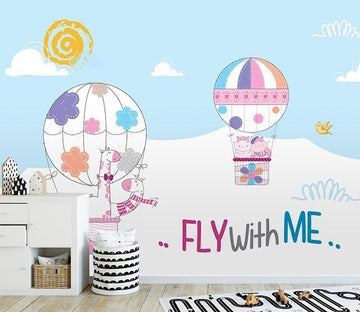 3D Hot Air Balloon 854 Wall Murals Wallpaper AJ Wallpaper 2 