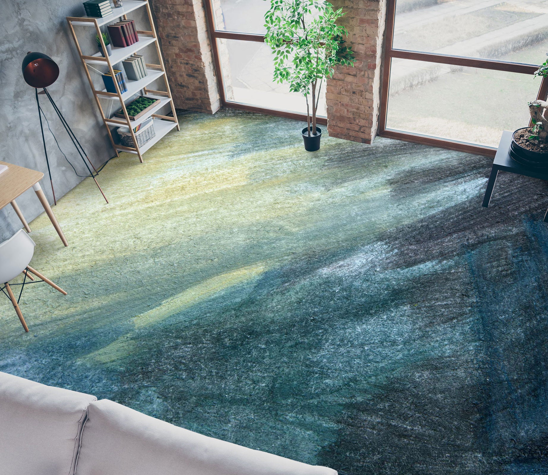 3D Two-color Texture Art 1127 Floor Mural  Wallpaper Murals Self-Adhesive Removable Print Epoxy