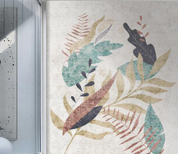 3D Color Art Characteristic Leaves 2608 Wall Murals