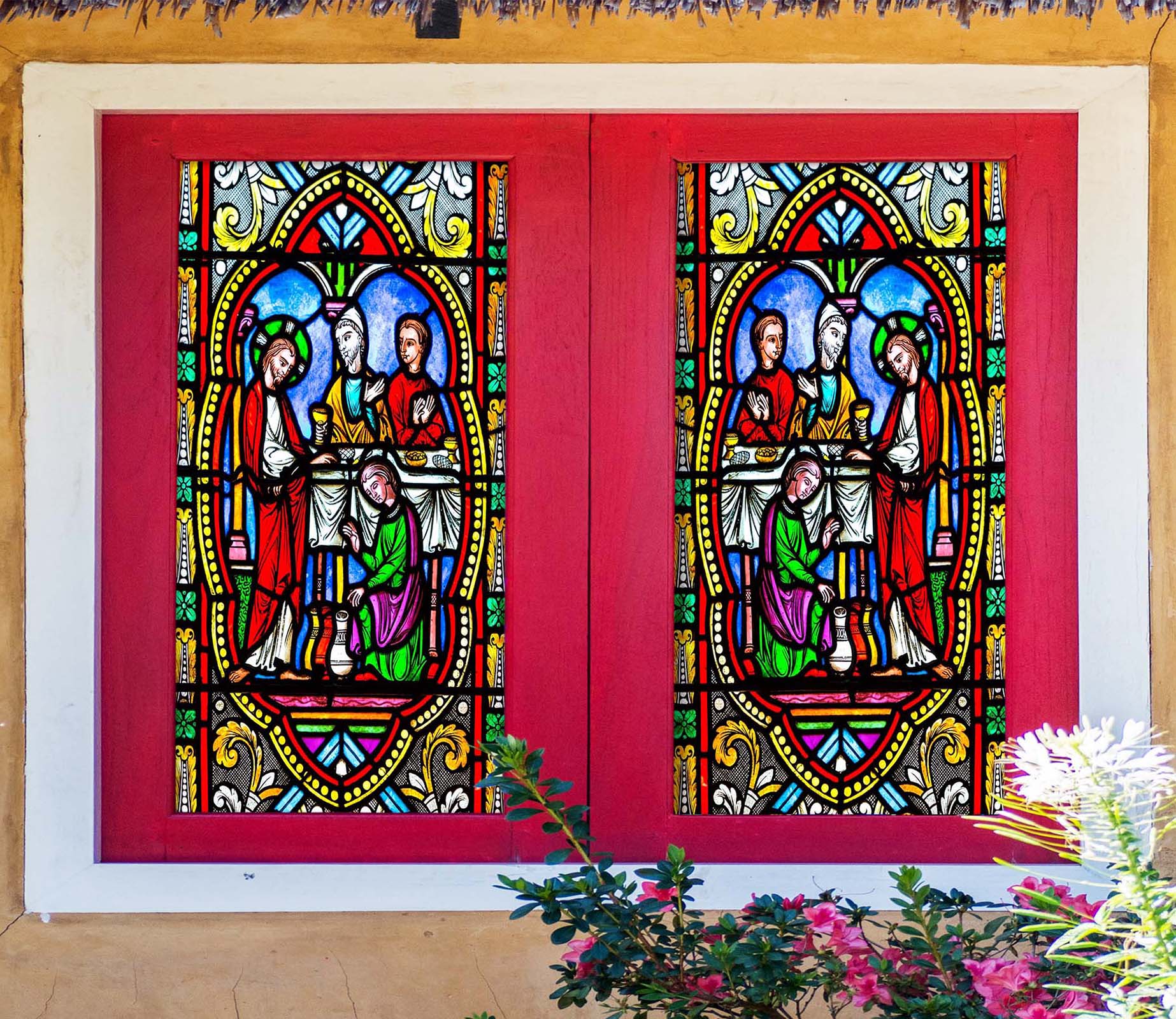 3D Religious Holy Water 453 Window Film Print Sticker Cling Stained Glass UV Block