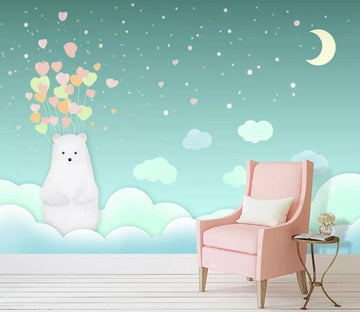 3D Pink Bear 582 Wall Murals Wallpaper AJ Wallpaper 2 