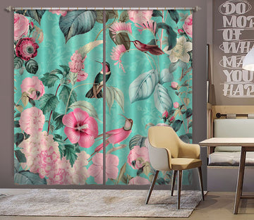 3D Flowers And Birds 060 Andrea haase Curtain Curtains Drapes